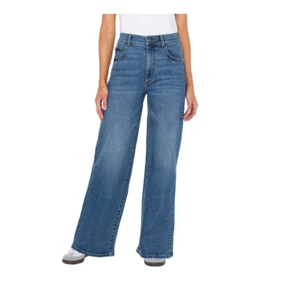 Well Worn Women's Wide Leg Jean Blue